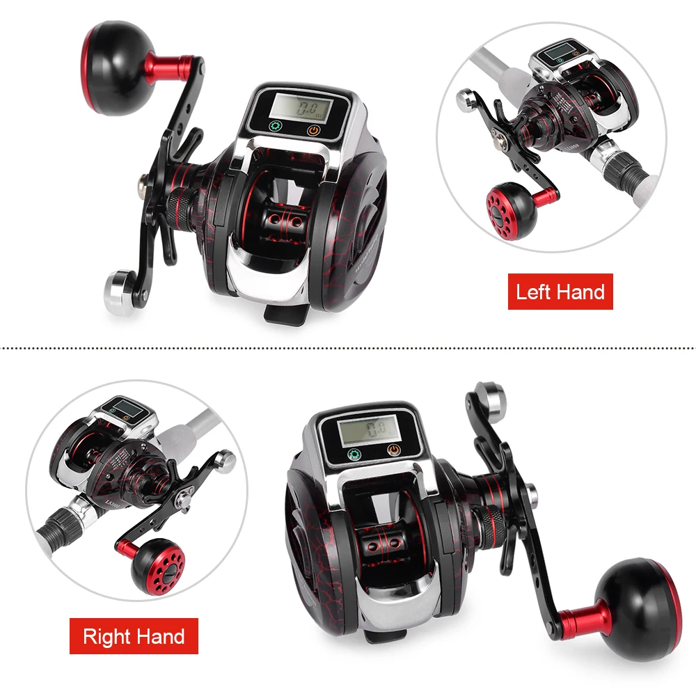 Carrete de Pesca con Contador Electrónico y Pantalla LED – 14+1 BB