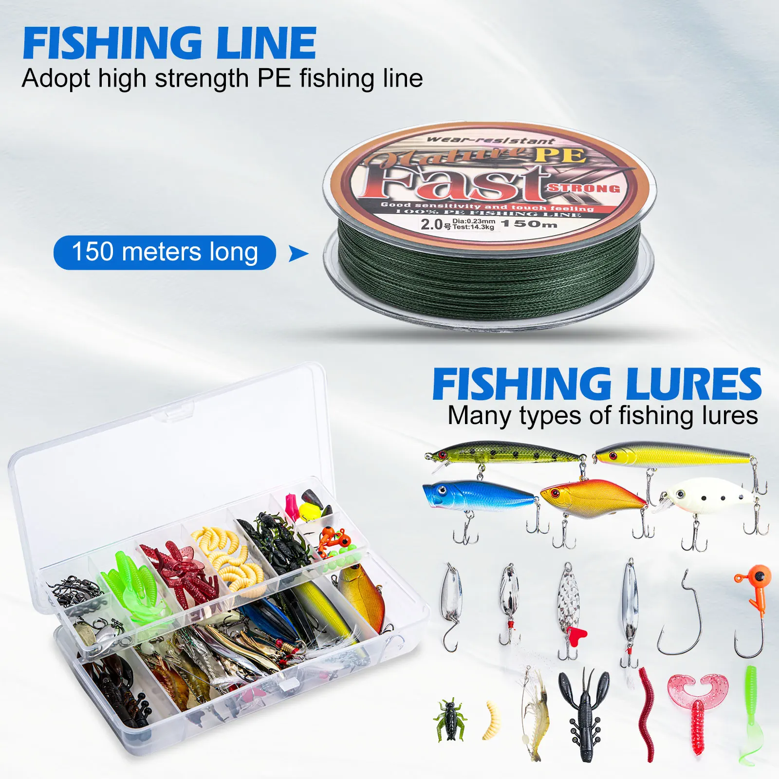 Goture 1,8 m-3m caña de pescar telescópica de carbono Combo juego de pesca giratoria Kit de caña alimentadora juego de caña de pescar de mar luccio lubina carpa palo - imagen 5