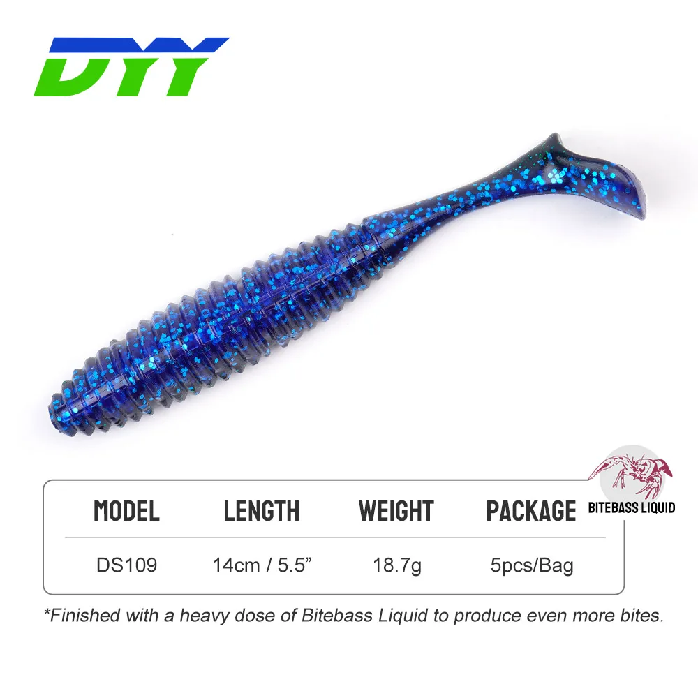DYY-Cebo blando Artificial para Lucio, sábalo, Wobblers de silicona, cabeza de plantilla, señuelo de perca, señuelo de Lucio Swimbait, 14cm, 18,7G, 5 piezas - imagen 2