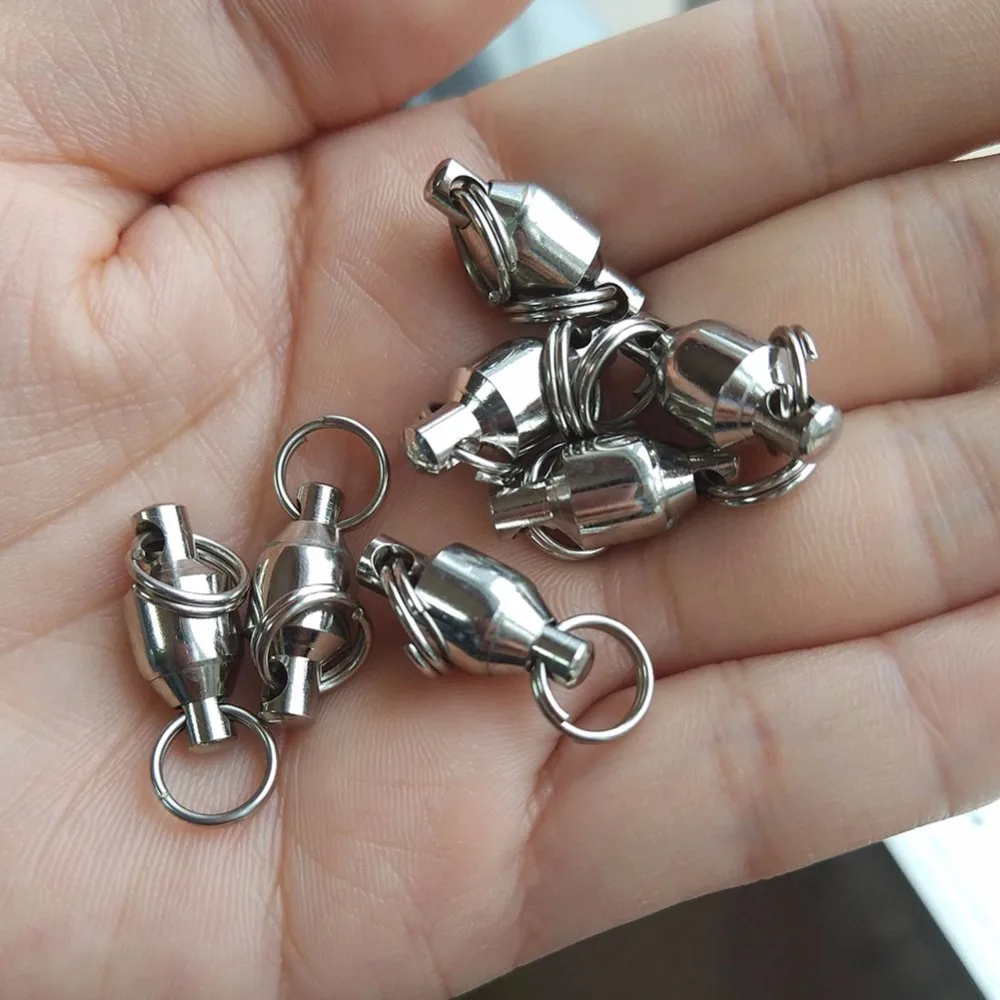 Rodamientos giratorios de bolas con anillo dividido, herramienta de pesca en el mar, 5 unids/lote - imagen 4