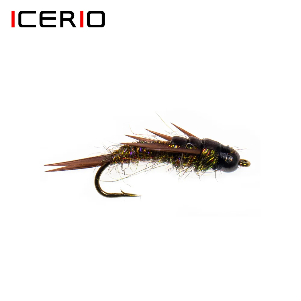 ICERIO-señuelo de pesca de cobre de hundimiento rápido para trucha, señuelo de pesca de lubina azul, 8 piezas