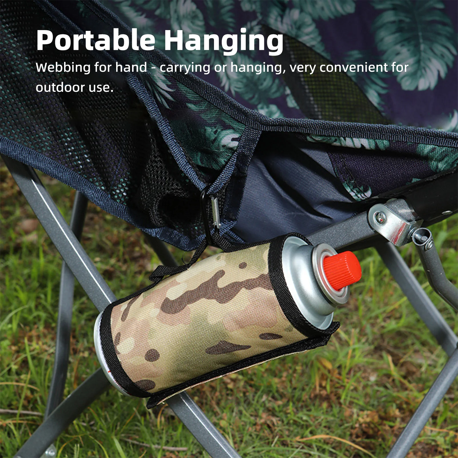 Cubierta de tanque de Gas para acampar al aire libre, para tanques largos, aislamiento térmico, protección anticaída, bolsa de almacenamiento portátil con correas - imagen 4