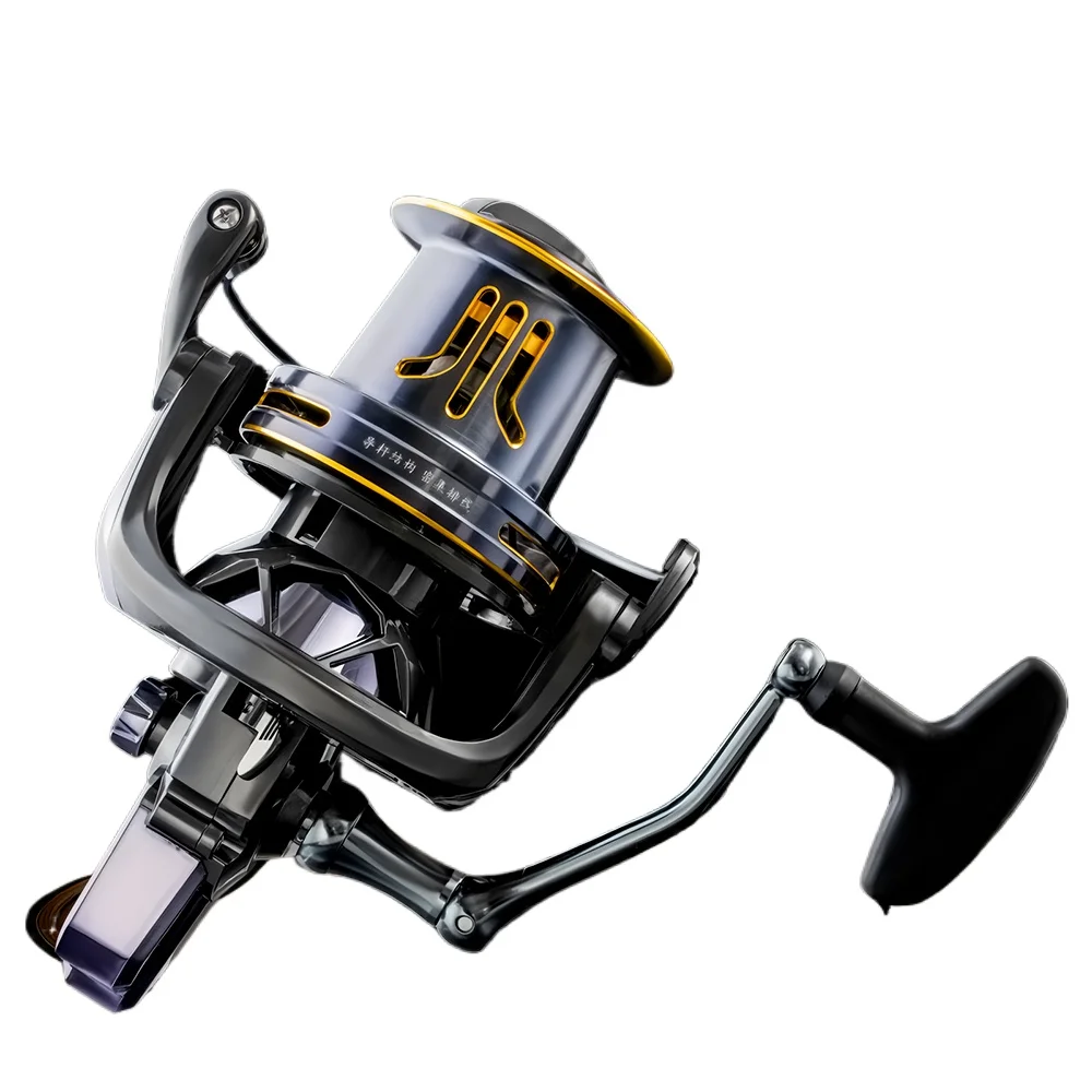 Carrete de pesca giratorio serie 9000 12000 14000, súper fuerte, potencia de arrastre de 25kg, agua dulce, uso en agua de mar, balancín duro y sólido/metal - imagen 3