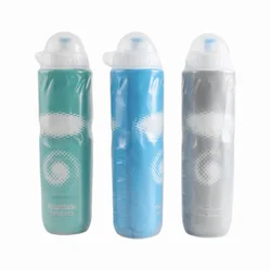 Botella de agua deportiva portátil de 710ML de capacidad, botella de agua de PE de doble capa para ciclismo, boquilla antifugas, botella de agua para deportes al aire libre