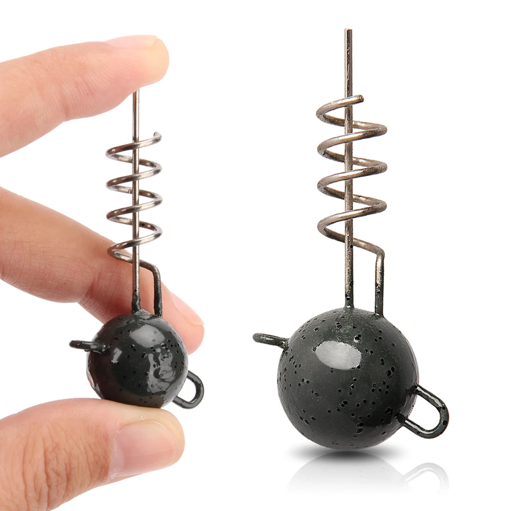 Sacacorchos Spinpoler, cabezal de anzuelo con tornillo en espiral de goma para peces, Softbaits, bola de tornillo, 7g, 10g, 15g, 20g, 25g, 30g, 50g, peso de aparejos de pesca - imagen 5