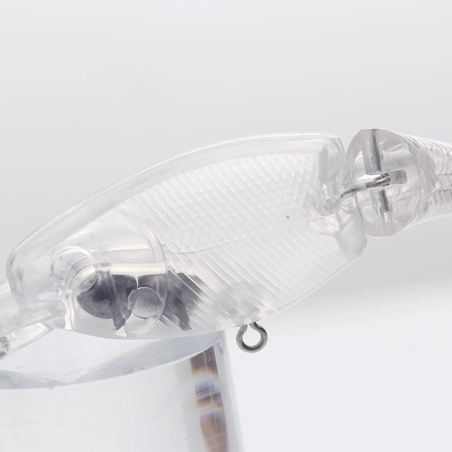 Señuelos swimbait articulados sin pintar embrión transparente topwater - imagen 5