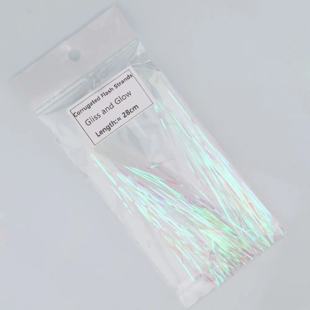 Escamas de pescado corrugadas, hebras de Flash, bricolaje, simula la pesca con mosca, anzuelo de plantilla de atado, 1mm de ancho - imagen 4