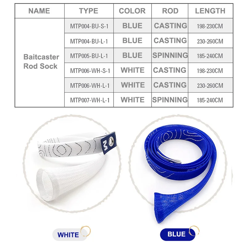 MUSTAD-funda protectora de malla de nailon para caña de pescar, accesorio para caña de pescar, 6 '6-8 ''' 6'' - imagen 2