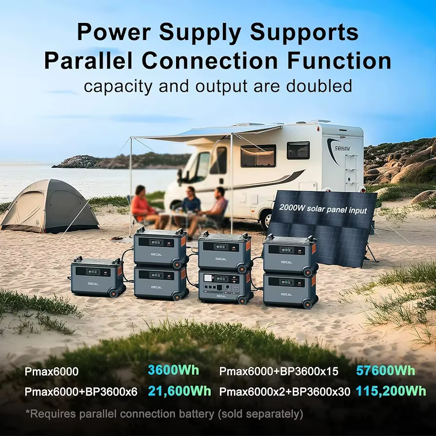 Oscal estación de energía portátil solar con pack extra 3600Wh - imagen 2