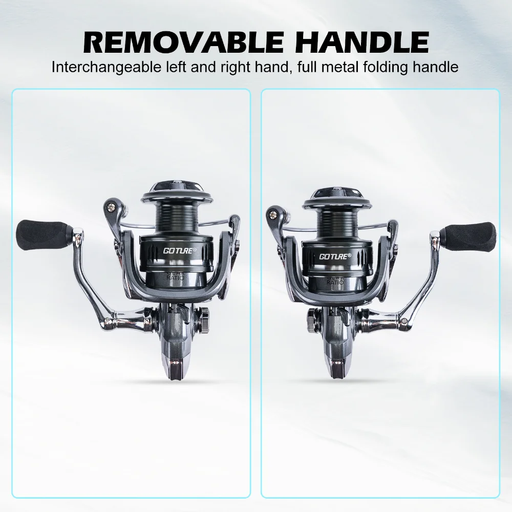 Goture-carrete giratorio de pesca de Metal, accesorio de pesca de carpa, relación de engranaje 5,2: 1, rodamiento de 3 bolas, serie 3000, máx. 15,5 LB - imagen 4