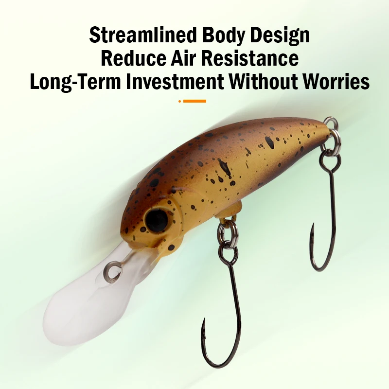 LEYDUN-Señuelos de pesca flotantes para pececillos, 40mm, 2,8g, Crankbait de buceo poco profundo, Swimbaits artificiales, aparejos de pesca - imagen 3