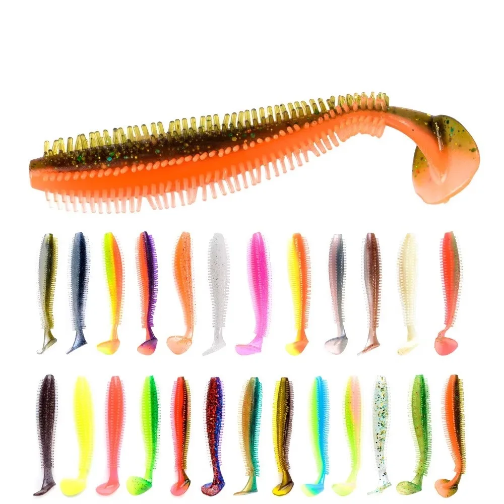 NGB 9/12cm cebo de silicona cola en T señuelo de pesca suave 4-5 Uds sábalo Jigging gusano cebo de pesca Artificial para lubina Wobblers - imagen 2