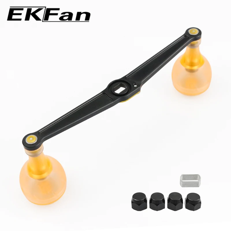 EKFan-manijas de aleación ultraligeras, 22G, 130MM, perillas acrílicas para agujeros de 8x5MM, 7x4MM, carrete de pesca por goteo, carretes de fundición, piezas de ruedas - imagen 4