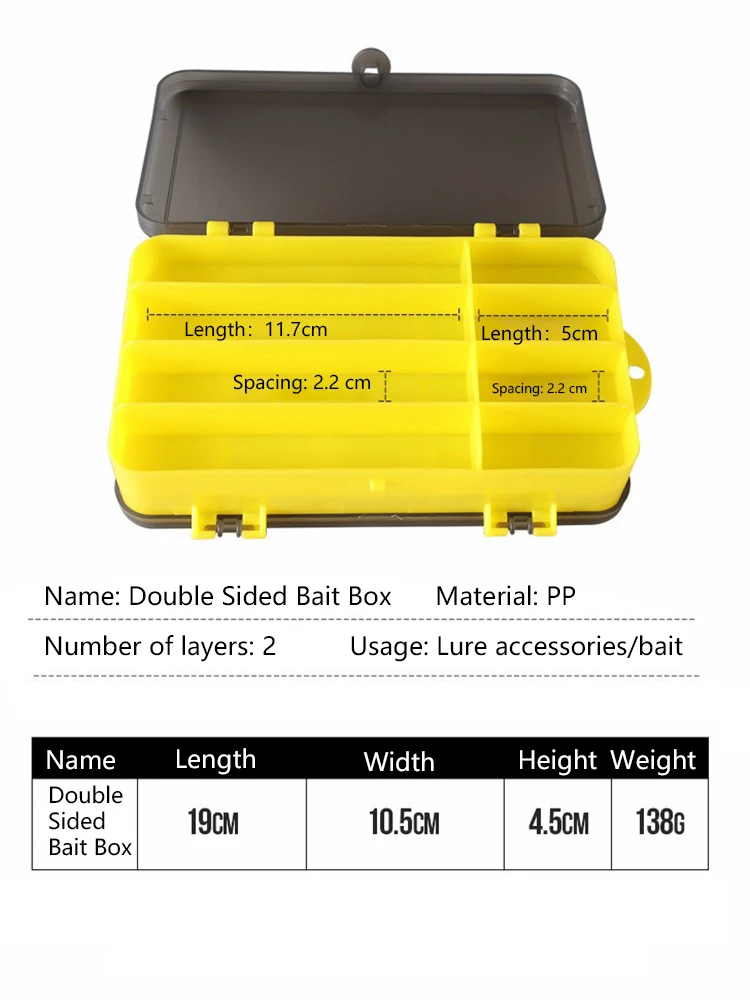 Caja de accesorios para señuelos de pesca de doble cara con almacenamiento de anzuelos de cebo - imagen 5