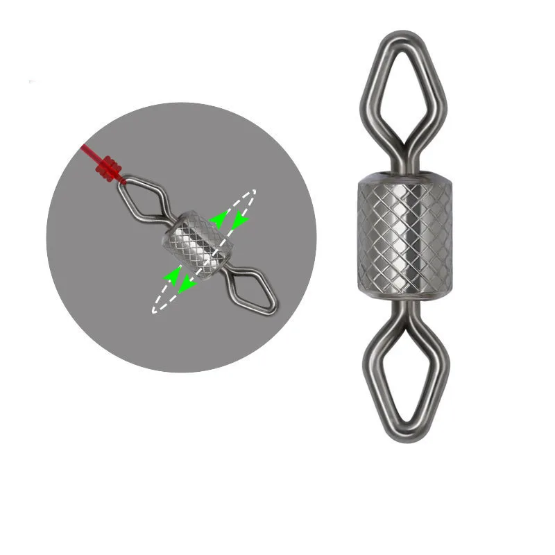 Conector giratorio sólido de diamante a presión, rodamiento de bolas, anillos sólidos, señuelo rodante, herramienta de Pesca de carpa, accesorios de aparejos, 100 piezas - imagen 5