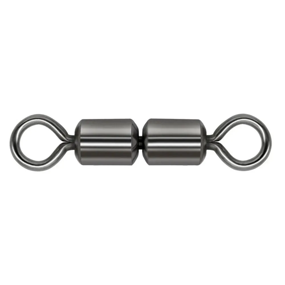 Conector de pesca giratorio de doble rodamiento, anzuelo de carpa de acero inoxidable, señuelo, anillo sólido, accesorios de aparejos giratorios - imagen 3