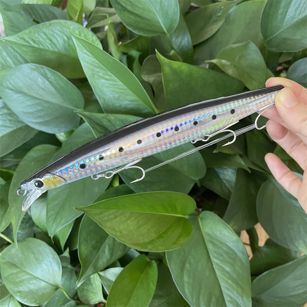 TSURINOYA 173F pececillo flotante de fundición ultralargo 173mm 6,81 pulgadas 37,5g señuelo de pesca de agua salada STINGER cebos duros grandes artificiales - imagen 3