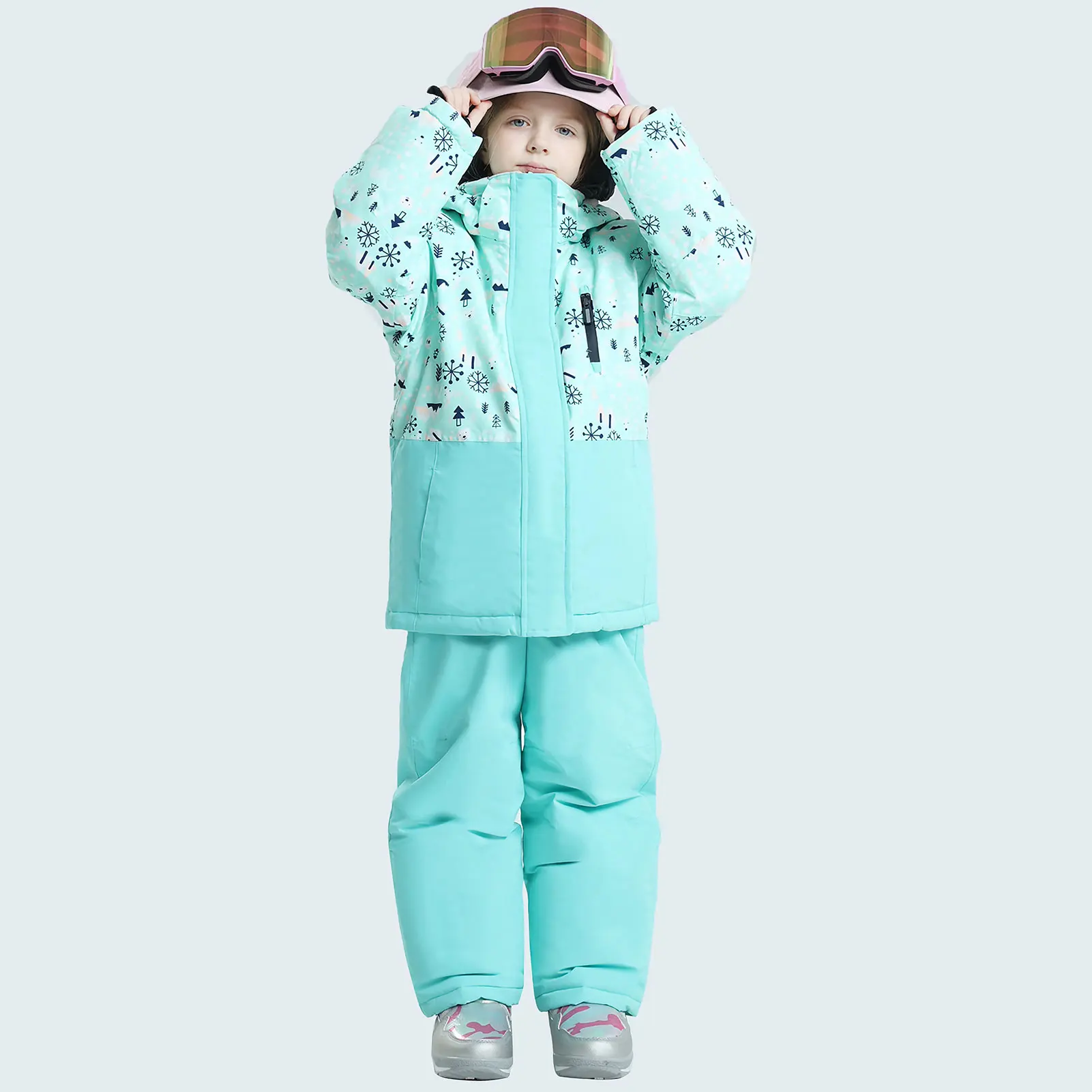 Traje de esquí infantil impermeable, cálido y a prueba de viento - imagen 4