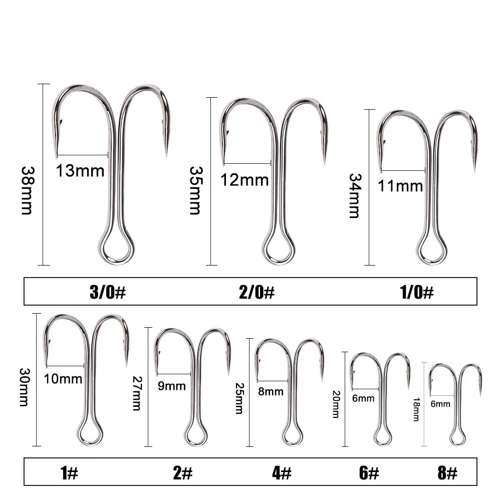 NGB 20 piezas DIY señuelo de rana anzuelo de pesca doble 8-3/0 #   Ganchos de señuelo de cebo de silicona con gusanos para atar moscas de acero con alto contenido de carbono - imagen 3
