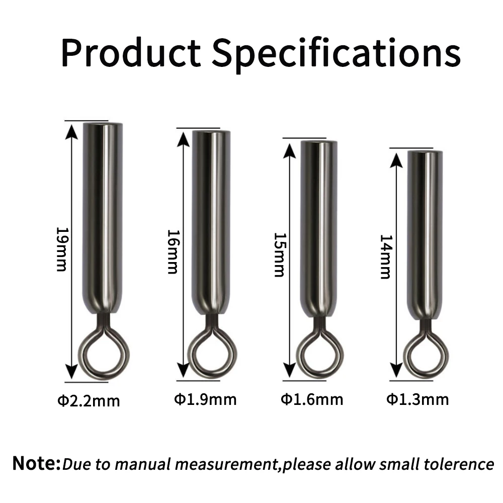Ellllv-Tubo de latón para pesca, soporte flotante giratorio de 360 grados, asiento, accesorios de bricolaje para pesca en roca, 20 piezas - imagen 3