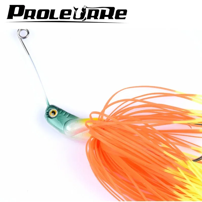 1 unidad de cebo giratorio negro de 20,5g, cebo de Metal para lubina de boca grande, lentejuelas, Barba, Lucio, aparejos de pesca, plantilla de goma, señuelo de pesca suave - imagen 4