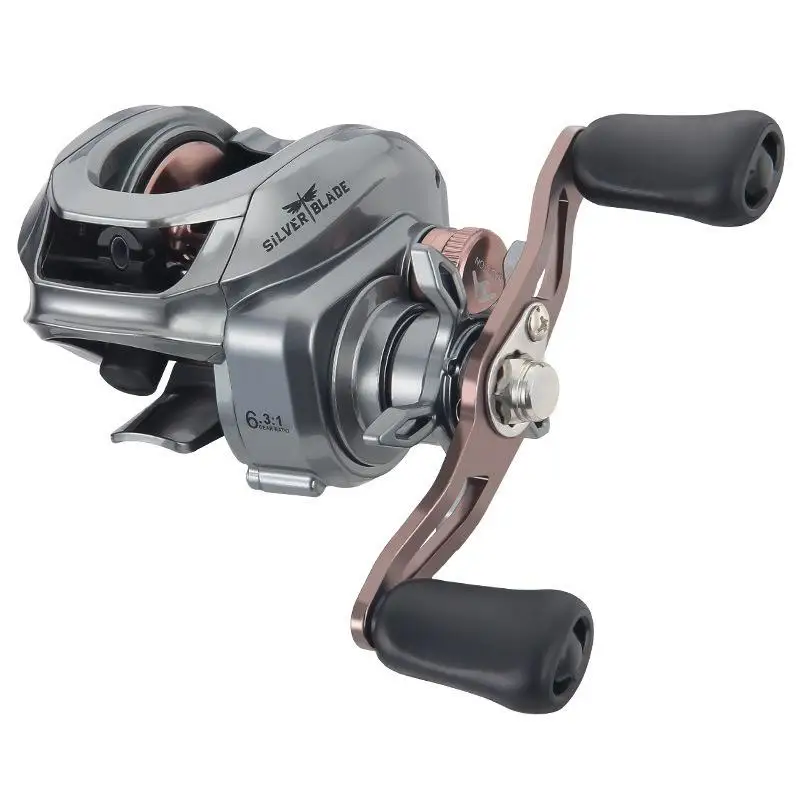 Carrete de fundición de cebo Mavllos BLADE, relación 6,3: 1, ultraligero, 150g, potencia de arrastre, 6KG, 5 + 1 rodamientos, carrete de fundición para lubina con cabeza de serpiente y bagre - imagen 3