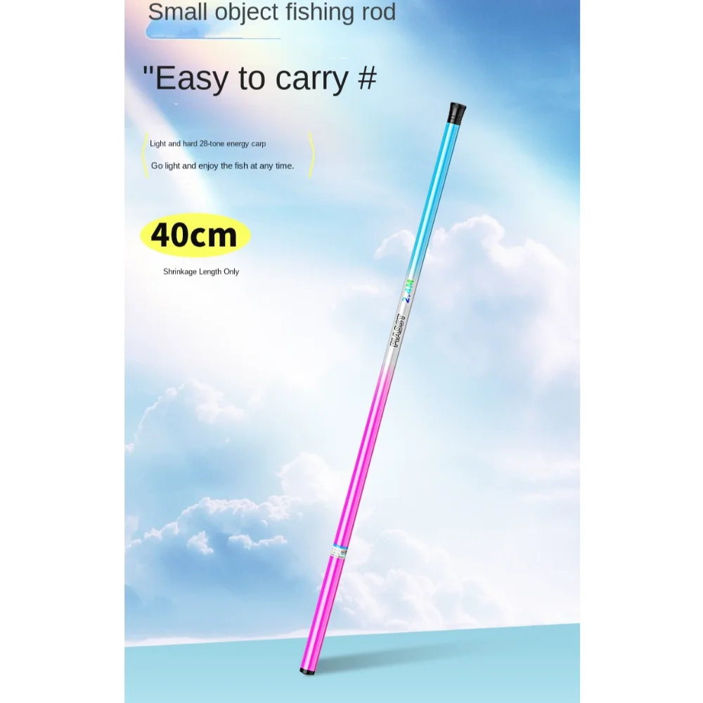 Caña de pescar telescópica, Kits completos, carrete de pesca Spincast, juego de cañas de pescar de fibra de carbono, Combo de caña alimentadora de 1,5 m-3,6 m - imagen 2