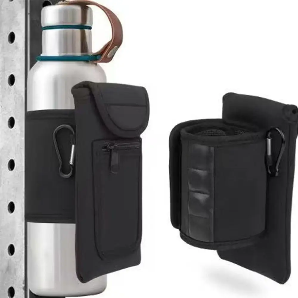 Bolsa portátil para botella de gimnasio, gran capacidad, fácil accesorio, bolsa para botella de agua con mosquetón, soporte para teléfono, bolsa bandolera para gimnasio - imagen 2