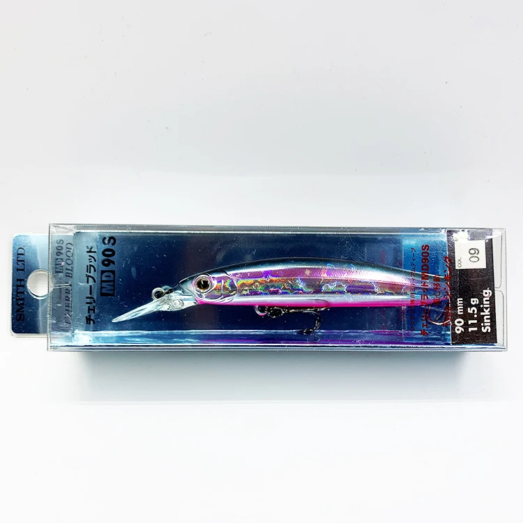 Señuelo japonés SMITH Bloodline Sakura Pure MD90S de lanzamiento lejano sumergido Mino SHERRY BLOOD cebo para perca marina - imagen 4