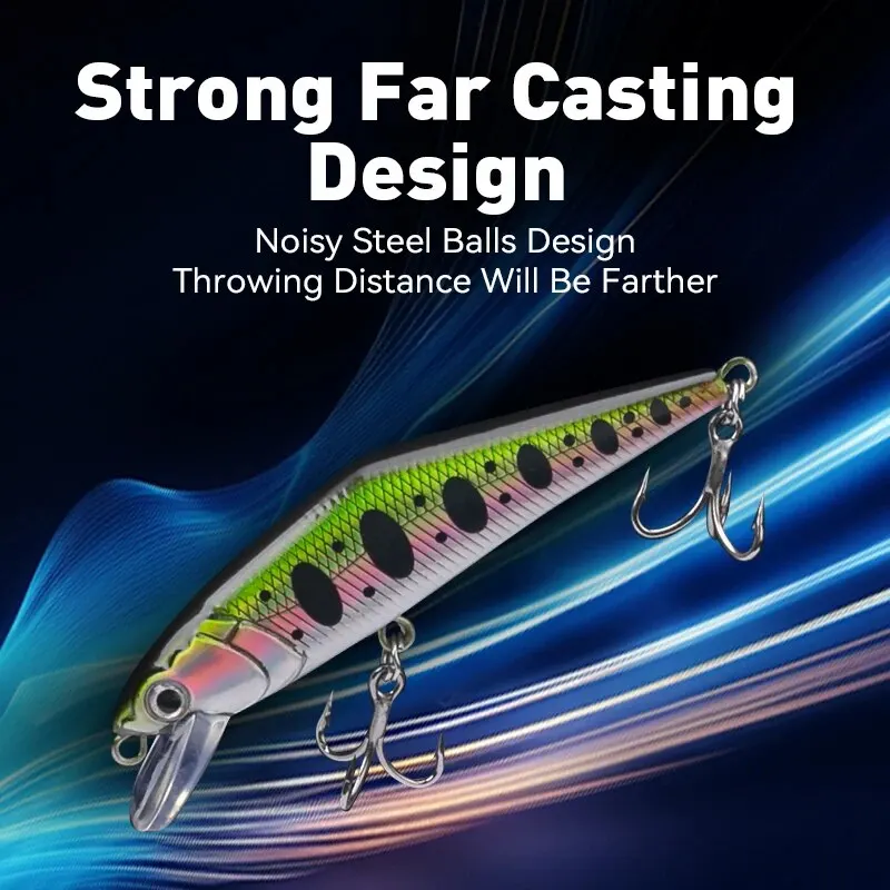 LEYDUN Japón Pesca señuelo de Pesca en arroyo 63mm 8g hundimiento Minnow Peche cebo duro Artificial para lubina perca Lucio salmón trucha señuelo - imagen 4