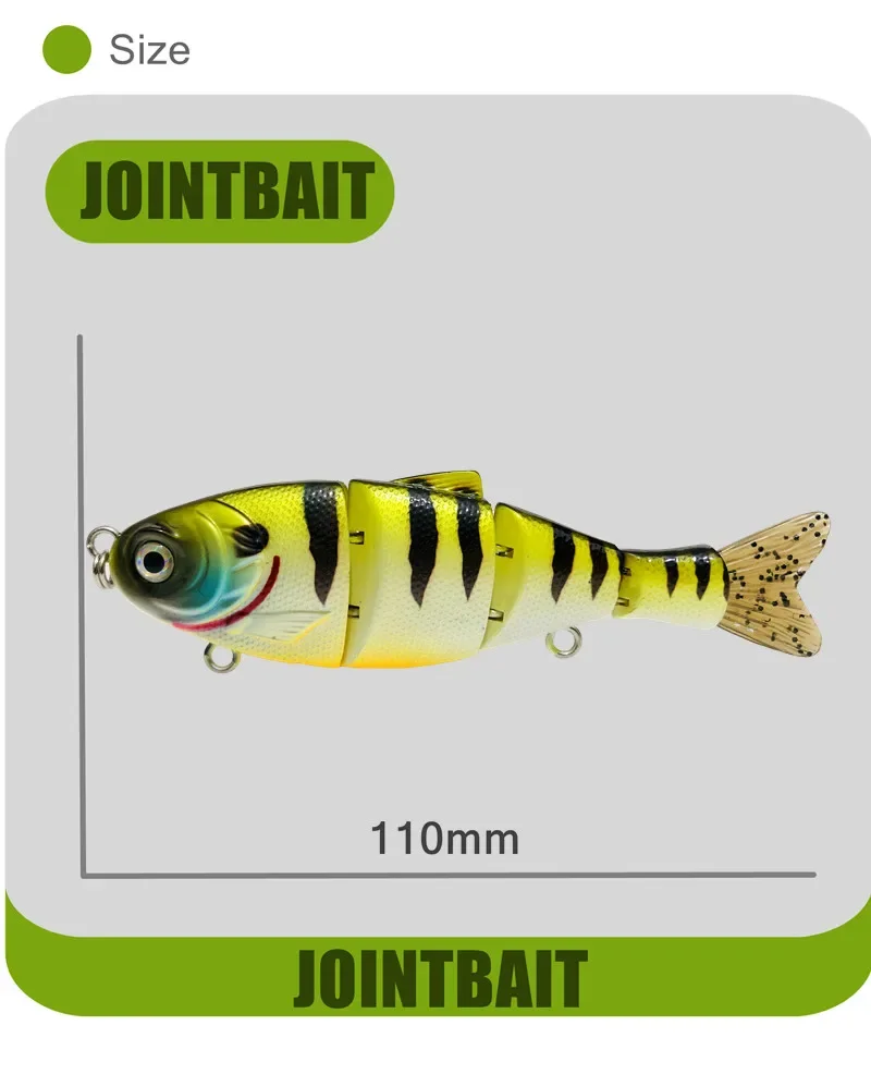un cebo articular de 110 mm diseñado para pescar