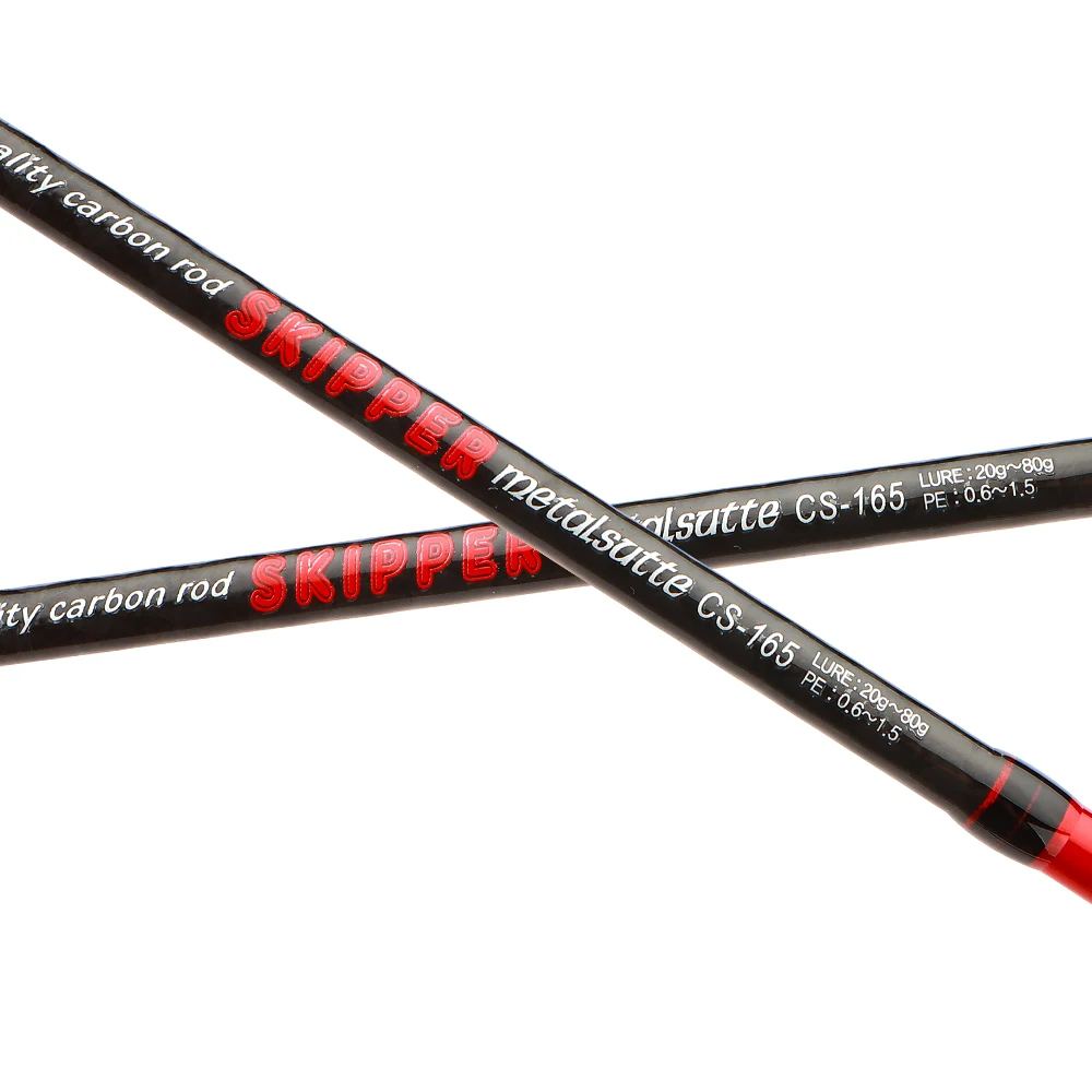 ROLLFISH-caña de pescar de fibra de carbono, caña de pescar de Punta sólida, para agua salada, Jigging, 8:2 WT130g, 1,65 M - imagen 5