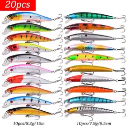 Kit señuelos curricanero wobbler minnow crank popper vib pesca artificial
