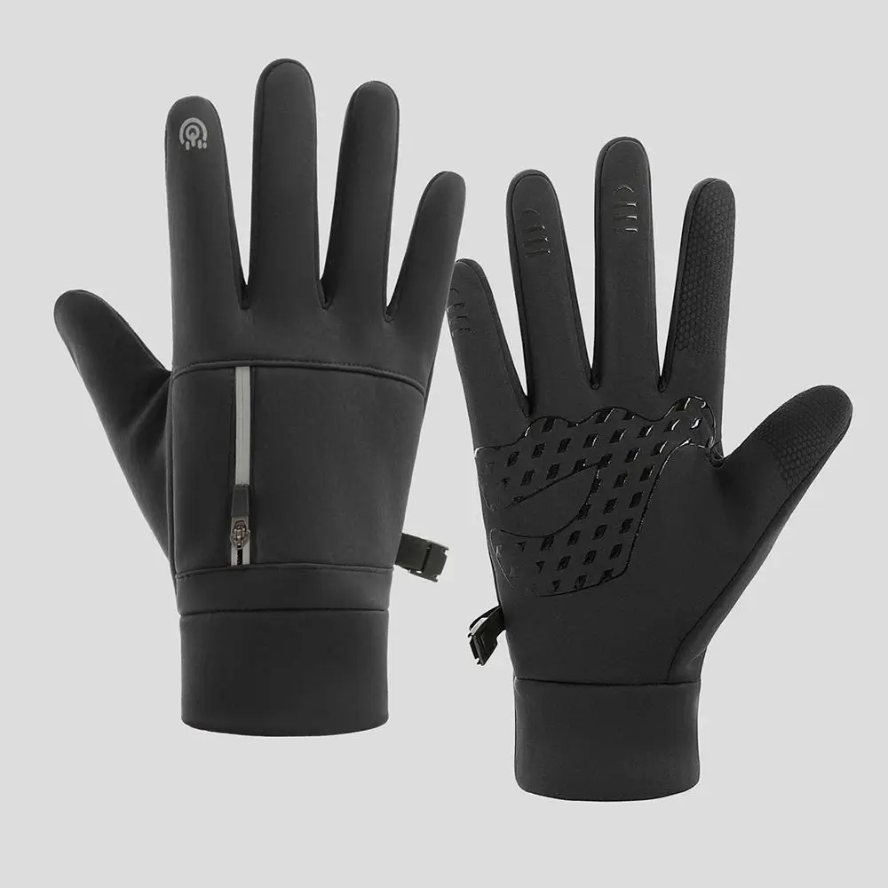 Guantes de invierno a prueba de viento, manoplas impermeables, antideslizantes, para motocicleta, esquí, escalada, con bolsillos, mantienen el calor, para pantalla táctil - imagen 3