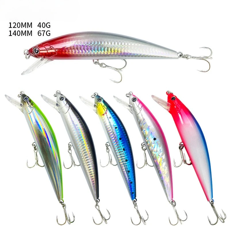 Señuelos de Pesca de pececillo que se hunden, cebo duro flotante, 40g/67g, cebo Artificial Wobbler, Crankbait, carpa, perca, aparejos de Pesca, 1 ud. - imagen 3