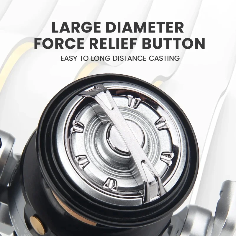 Carrete de pesca giratorio ultraligero 1500/2500/3000, relación de engranaje 5,2: 1, 7 + 1 BB, arrastre máximo de 8KG, profesional, perfecto para pescar - imagen 5