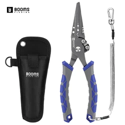Booms Fishing XW12-Alicates de pesca, tijeras de línea trenzada de acero inoxidable, cortador de alambre, removedor de anzuelos, herramienta de equipo de pesca multifuncional