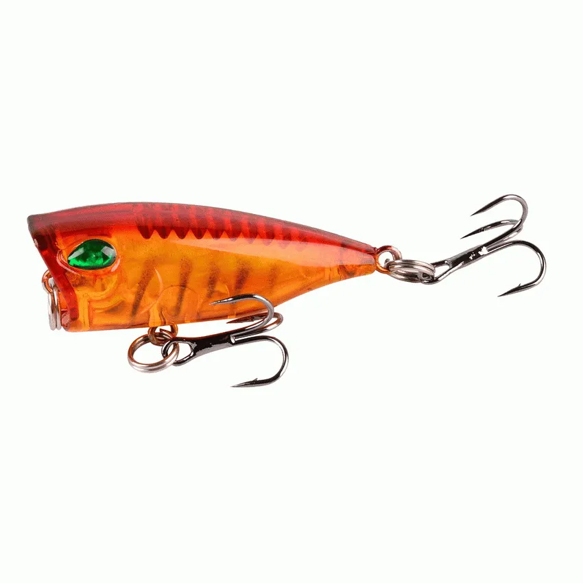 Señuelo de pesca duro mini Popper, 5 piezas, 4cm, 3g, Crankbait, Wobbler, aparejos Isca Poper, señuelos de Lucio flotante - imagen 5