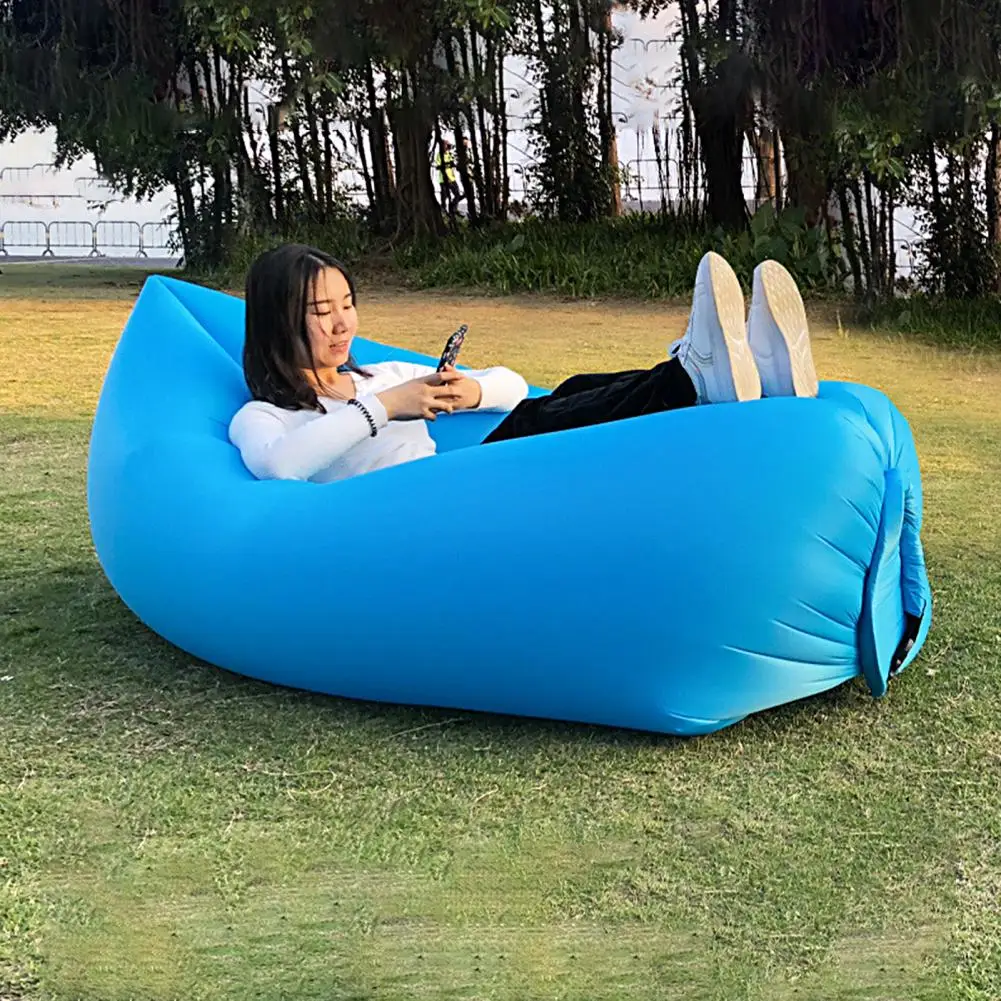 Cojín inflable para sofá, tienda de campaña, cama, saco de dormir, portátil, duradero, para exteriores, colchón de aire para playa, tumbona plegable - imagen 3