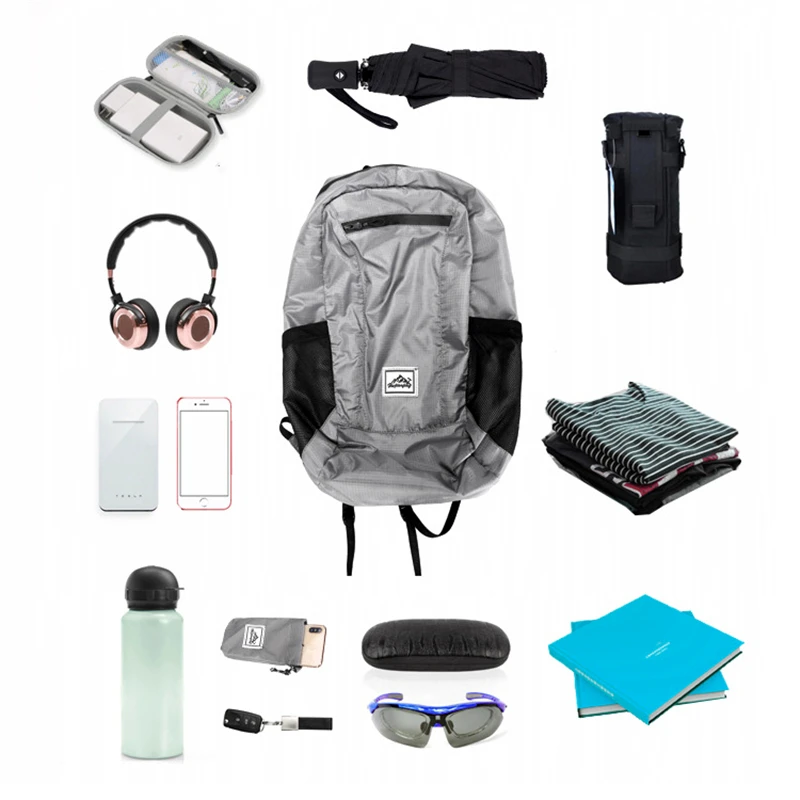 Mochila plegable impermeable para exteriores para hombres y mujeres, bolsa de almacenamiento de viaje ligera de gran capacidad, Mochila deportiva para montañismo - imagen 5