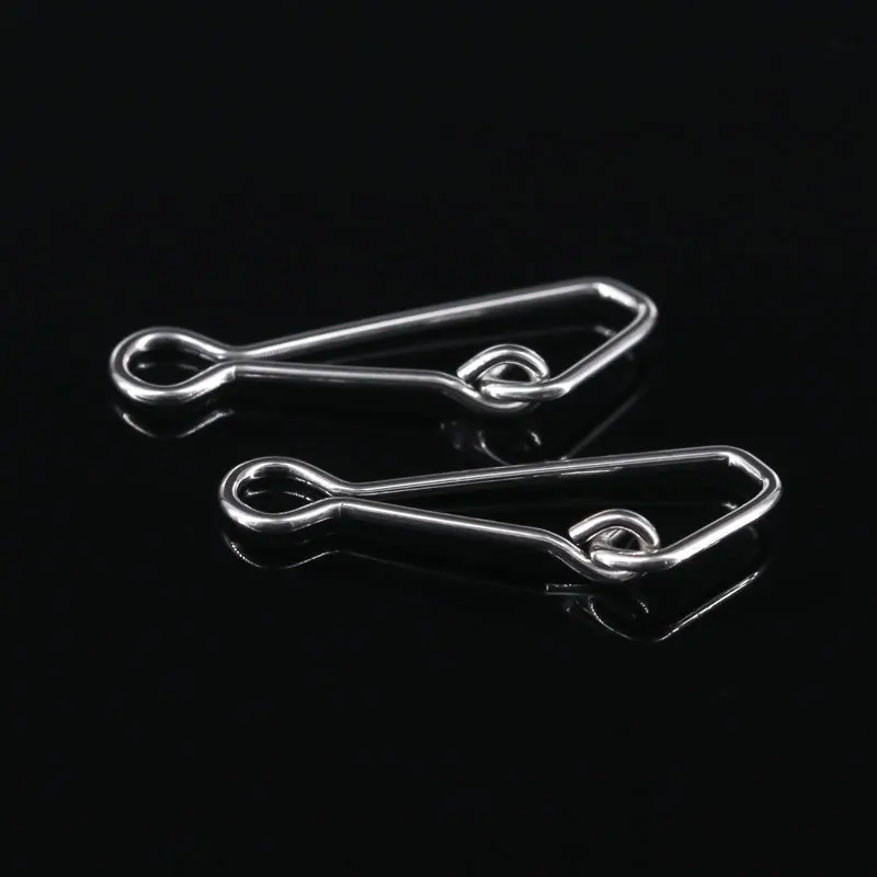 FTK-broches de seguridad de 50 piezas, Kit de broches de pesca de acero inoxidable, aparejos de pesca de mar, anzuelo, Conector de señuelo, tamaño 1 #2 #3 #4 #5 # - imagen 5