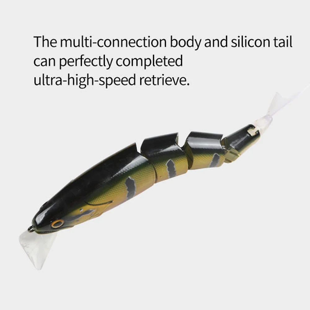 Cebo de natación, señuelo de pesca articulado, cebo duro flotante con señuelo de pesca Jerk para cebo grande, Lucio, pececillo, señuelo de alta calidad - imagen 5