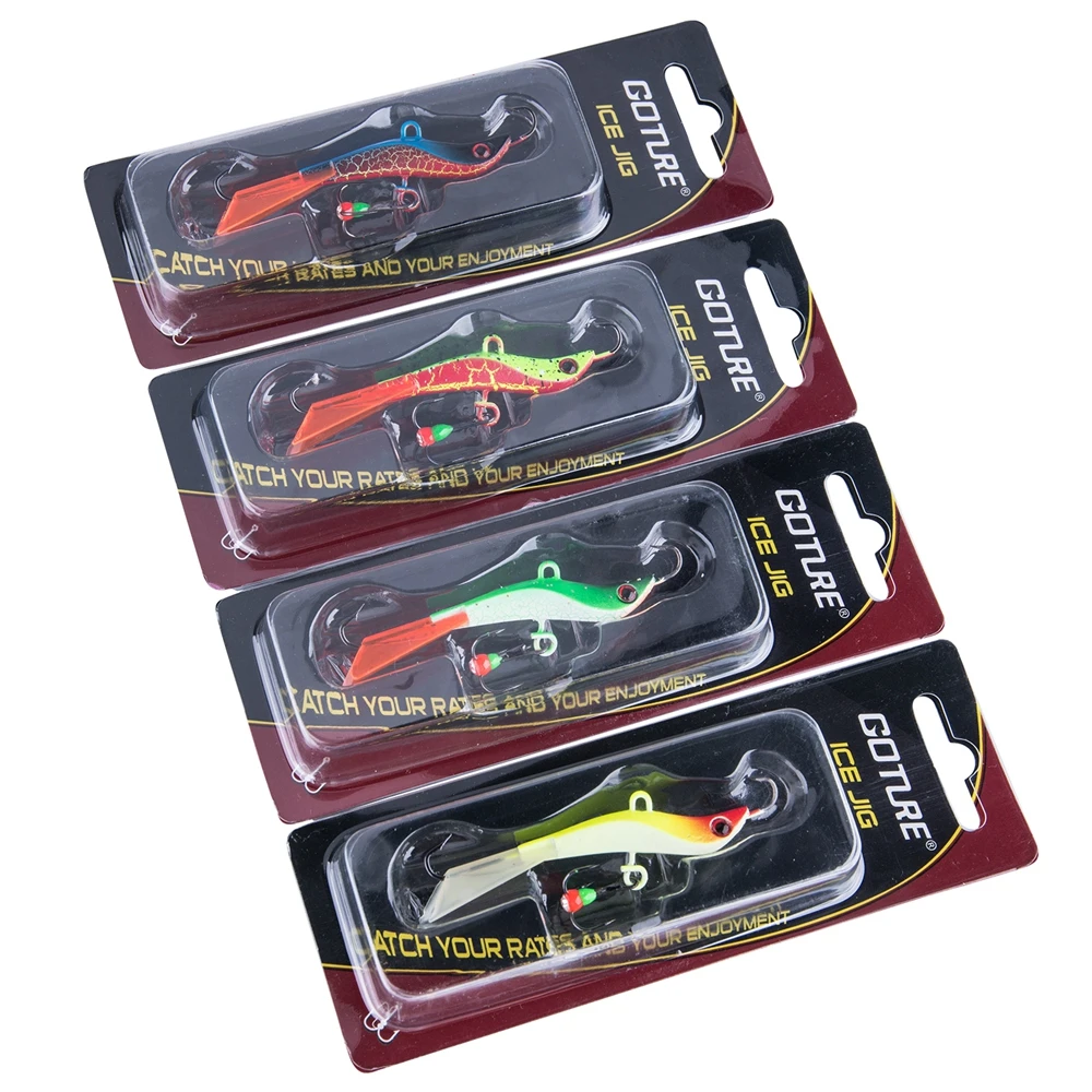 Goture-señuelo equilibradores para pesca en hielo, plantilla de cebo Artificial falso, ratas de Jigging, 77mm, 14,4g, cebo Wobbler para trucha, lubina, carpa - imagen 5