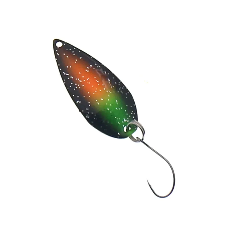 5 unids/lote 2,2g cuchara de Metal Kit de Señuelos de Pesca de trucha gancho único Micro cebo Wobbler fundición Artificial para perca de lubina - imagen 2
