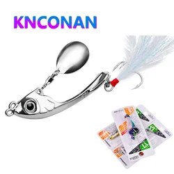 Señuelo de pesca Artificial, cola giratoria de Metal, VIB, Shad Casting, plantilla de orilla, vibración, hoja de Jigging, cuchara, aparejos de cebo, 9G, 13G, 17G