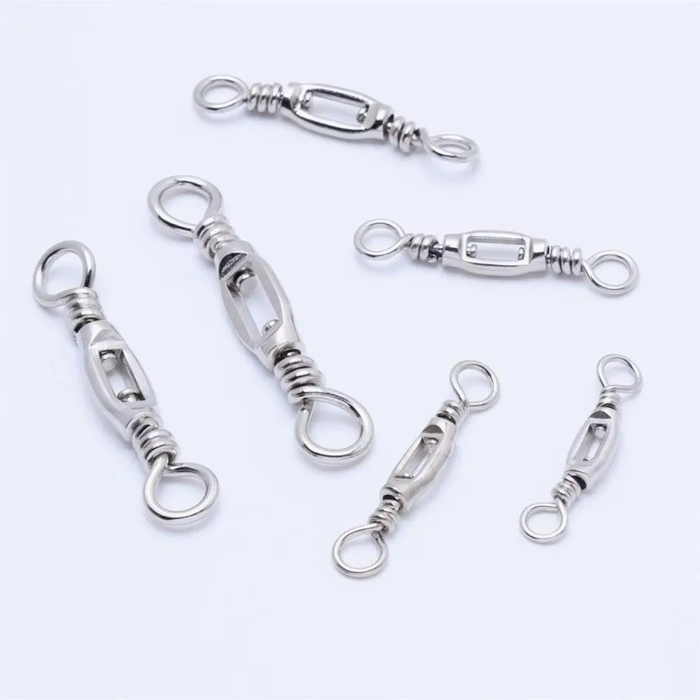 Anillo de pesca de acero inoxidable con objetos grandes 1 # -10 # Diseño en forma de ocho anillos giratorios universales de material de acero inoxidable - imagen 3