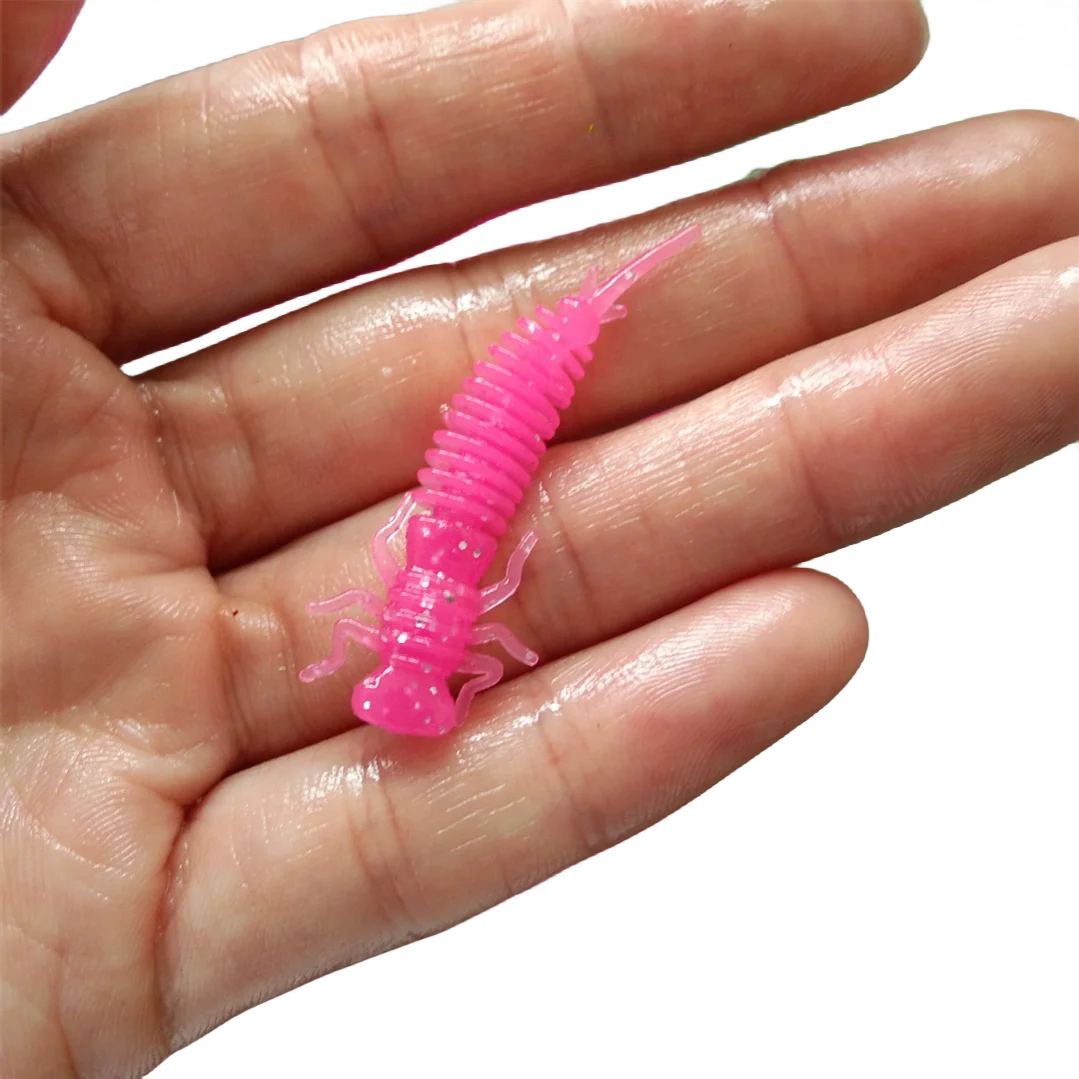 Señuelos blandos de gusano de piezas, cebo Artificial de silicona de 4cm y 100g, Wobblers para Pesca de carpa y lubina, 0,4 - imagen 2