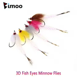 Bimoo #4 Señuelo streamer con ojos 3D Mylar Minnow para lubina