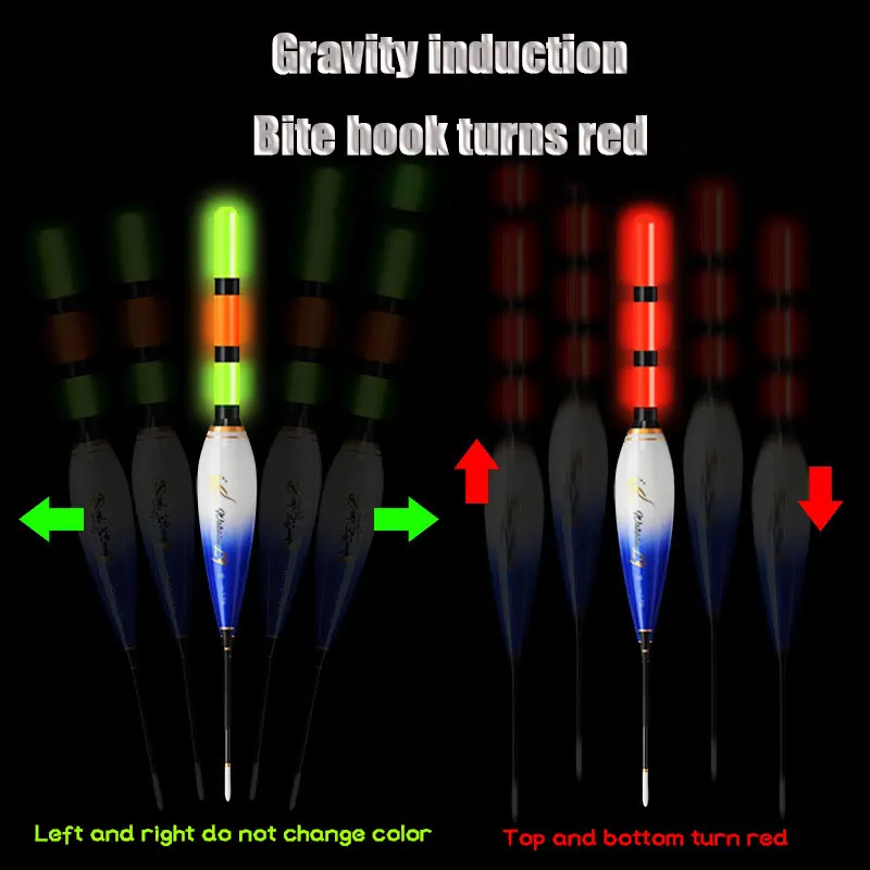 Flotador de pesca en roca con luz nocturna, flotador electrónico de largo alcance, alta sensibilidad, detección de gravedad, cambio de Color, LED, Bold, 6,3 MM, nuevo - imagen 4