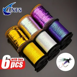 ANFS 6 hilos para atar moscas: ideales para moscas secas/húmedas, midges, ninfas, serpentinas, increíble regalo de pesca para pescadores